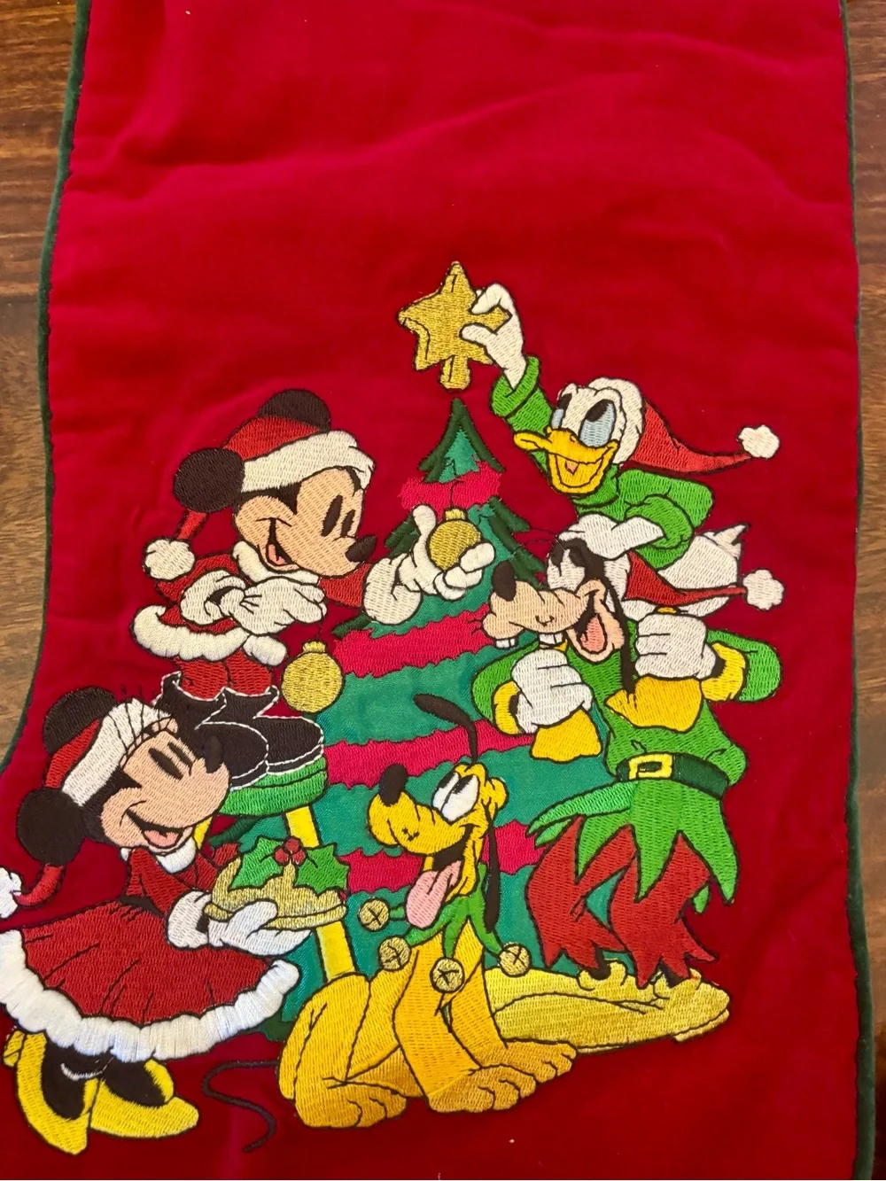 Disney Holiday Christmas Stockings Set - Red and Green (Mom & Dad)
